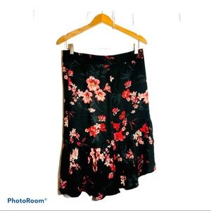 ✨FLOWERS PRINT BLACK WOMEN SKIRT